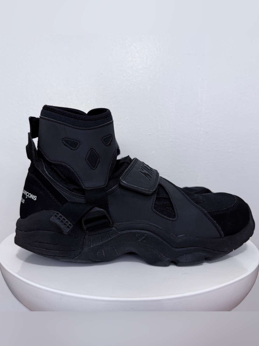 Nike x Comme des Garçons Homme Plus Air Carnivore Triple Black SZ 12 DH0199-001
